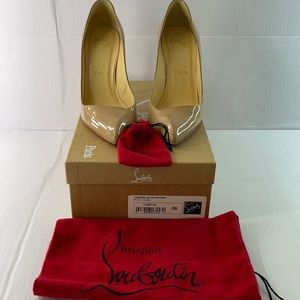 Pre-owned Christian Louboutin Corneille 100 Nude